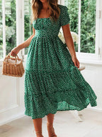 Vestido Midi Poá Verde 01