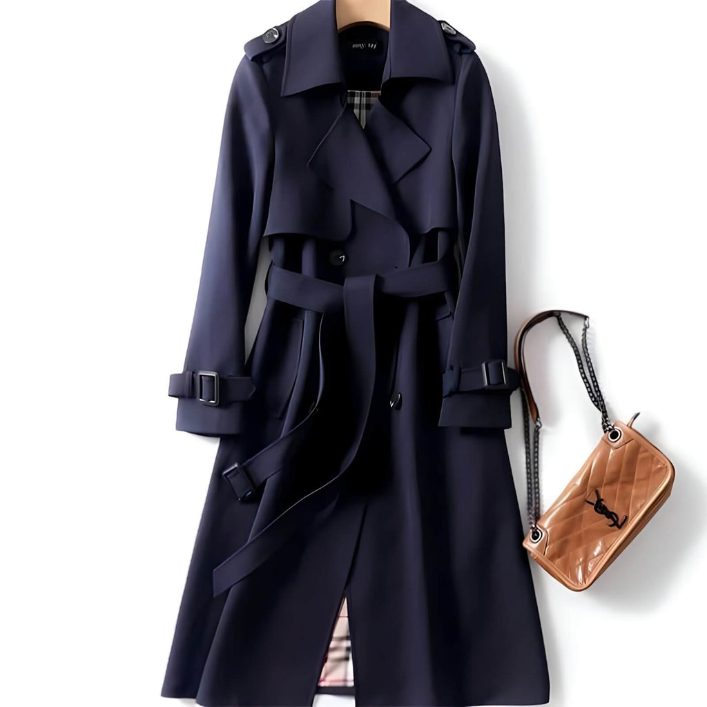 Casaco Feminino Trench Azul Marinho 7