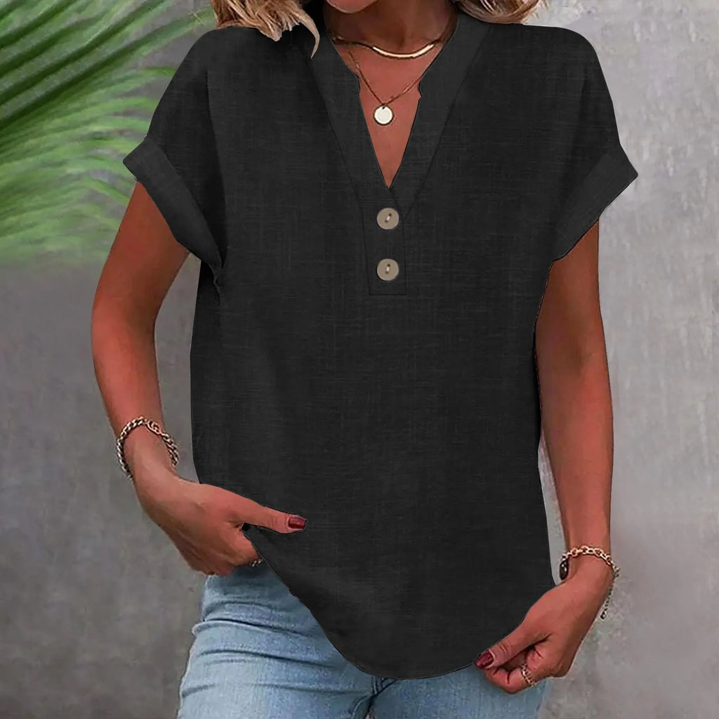 Blusa Casual com Botões Preto 02