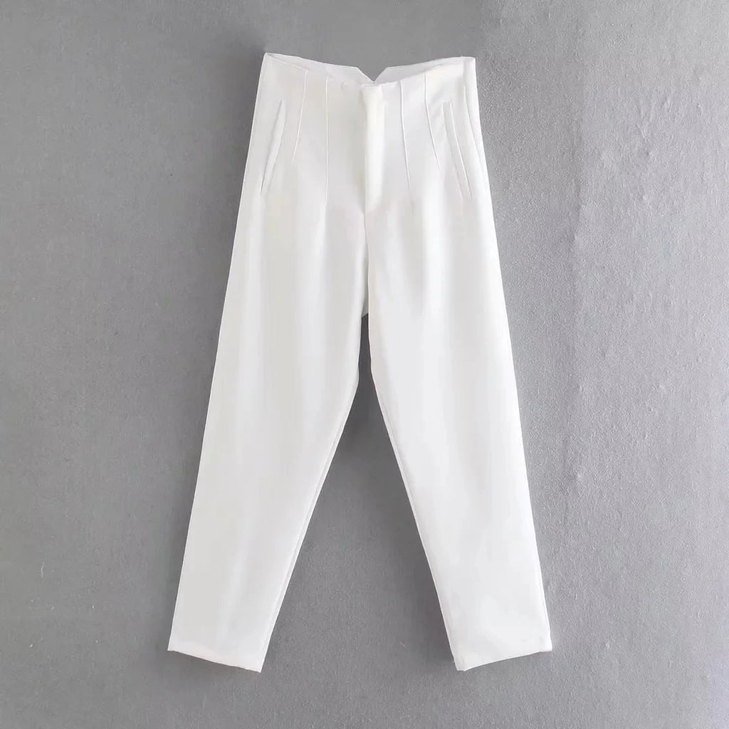 Calça Feminina Elegante Branco 4
