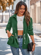 Casaco Feminino de Pelúcia Verde 6