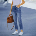 Calça Jeans Mom Azul Escuro 3