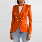 Blazer Feminino Casual Laranja 08