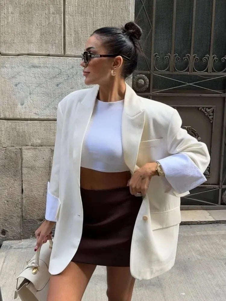 Blazer Elegante Bege 02