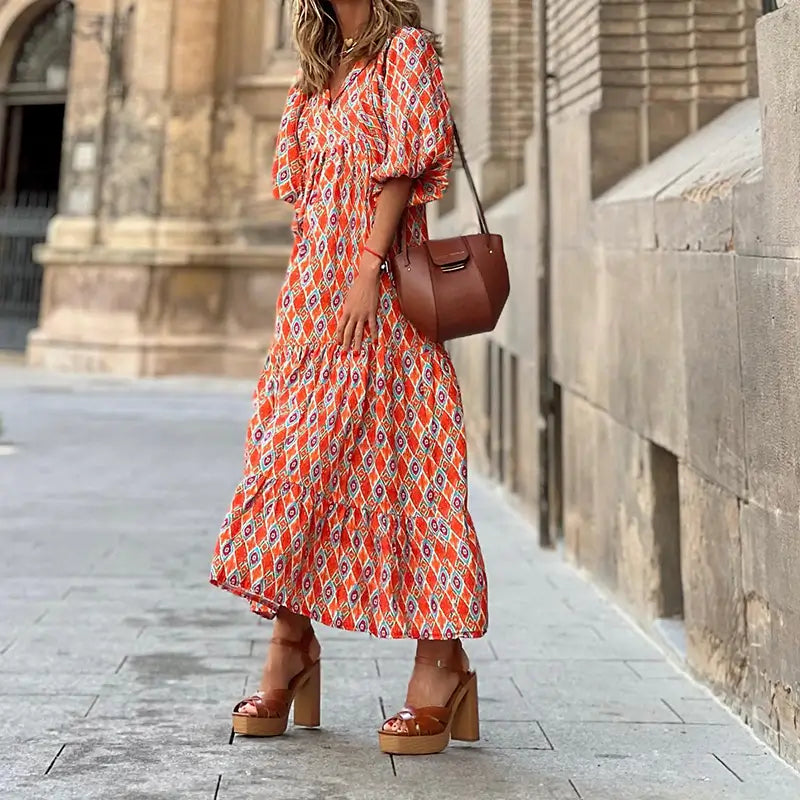 Vestido Mídi E Saia De Camadas Bolgar Laranja / P 64