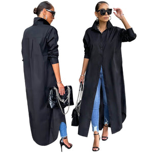 Vestido Camisa Longa Olímpia Preto / P 01