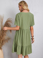 Vestido Curto Casual Verde 4
