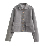 Jaqueta Feminina Casual Delfina