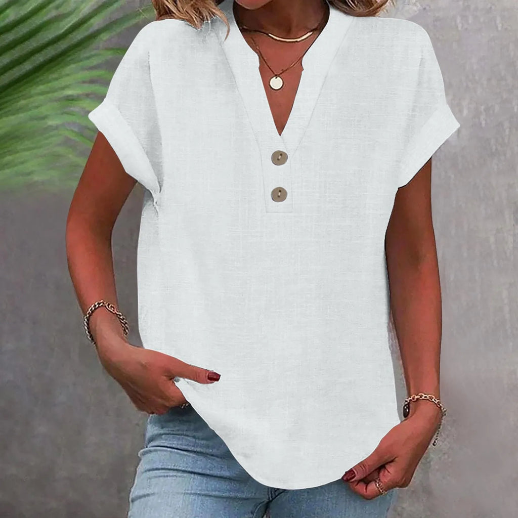 Blusa Casual com Botões Branco 03