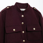 Jaqueta de Lã Batida Bordô 03