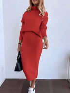 Conjunto Feminino de Malha Vermelho 3