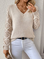 Suéter Feminino em Tricot Bege 17