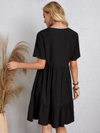 Vestido Curto Casual Preto 6