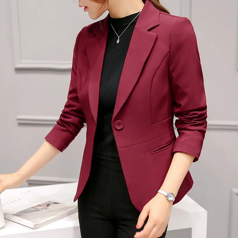 Blazer Casual Feminino Bordô 2