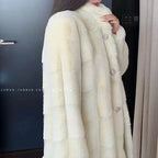 Casaco Feminino Longo Branco 04