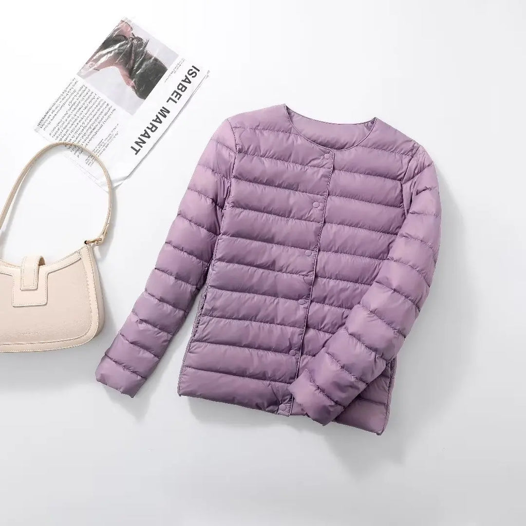 Jaqueta Feminina Puffer Impermeável Lilás 10