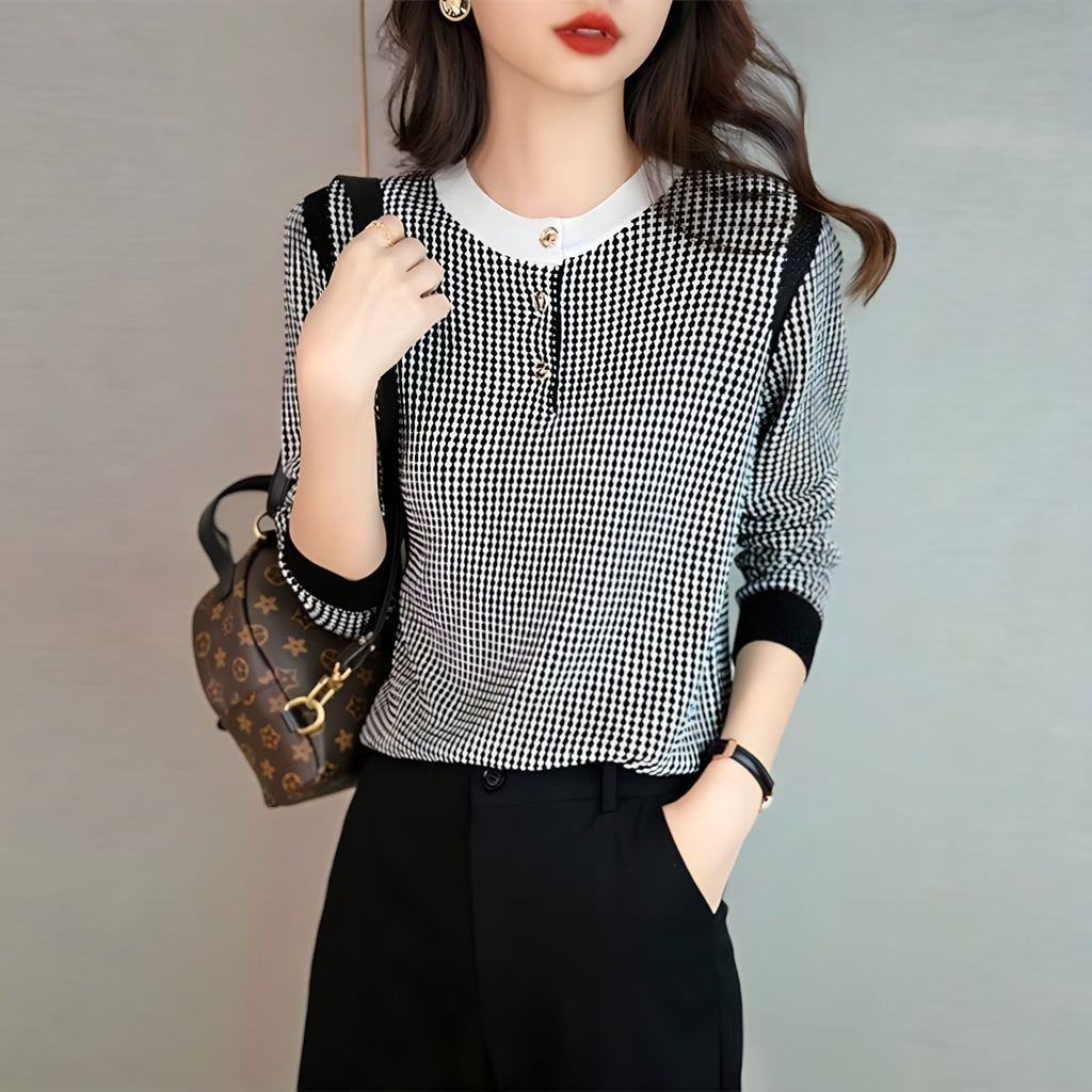 Suéter Casual com Botões Preto 2