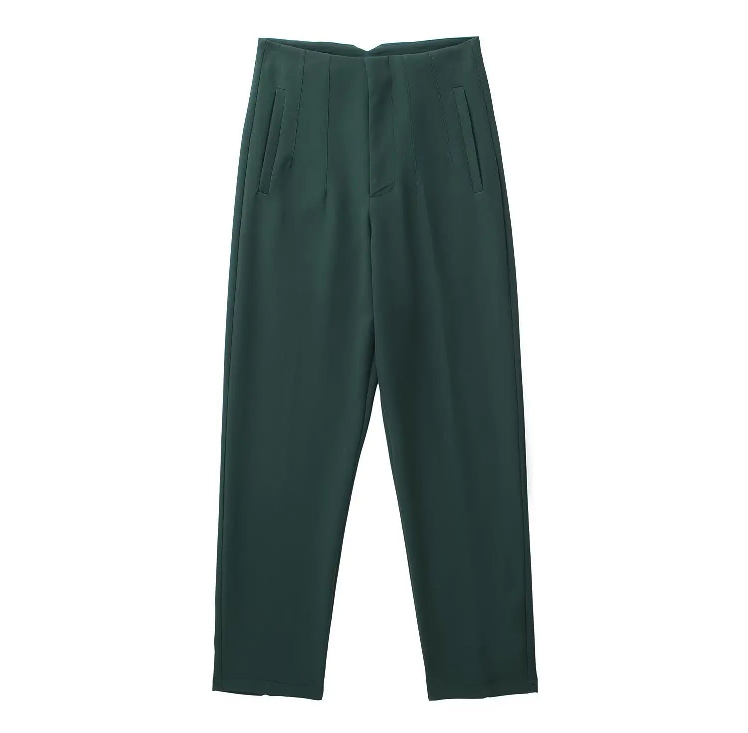 Calça Feminina Elegante Verde Escuro 15