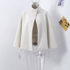 Poncho Feminino Casual Bege 12