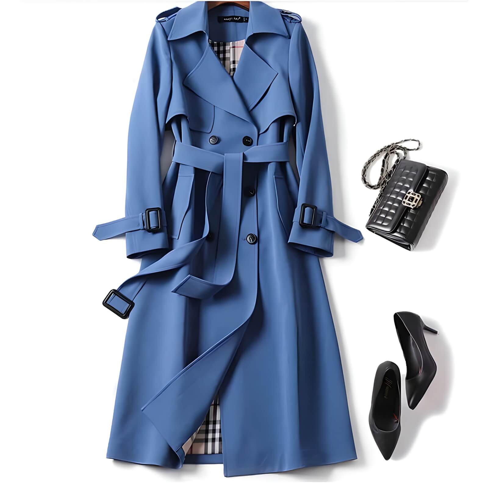 Casaco Feminino Trench Azul 9