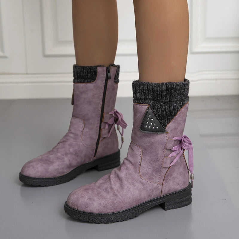 Bota Feminina de Inverno Roxo 16
