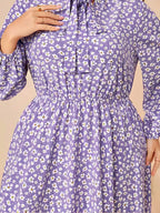 Vestido Mídi Plus Size Lilás 5