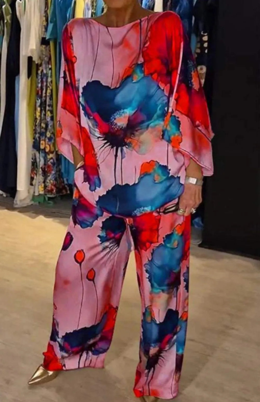 Conjunto Feminino de Cetim Paelina