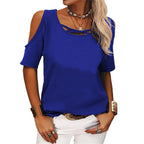 Blusa Casual Ombro Aberto Feminina