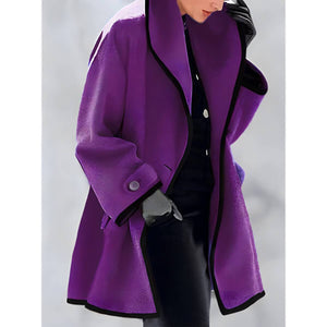 Casaco Feminino de Lã Batida Roxo 5