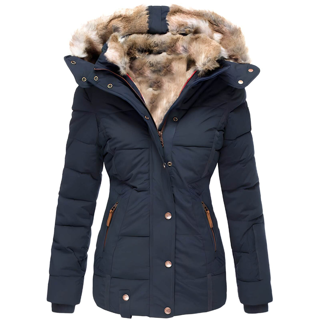 Jaqueta Feminina Puff Forrada Azul 4