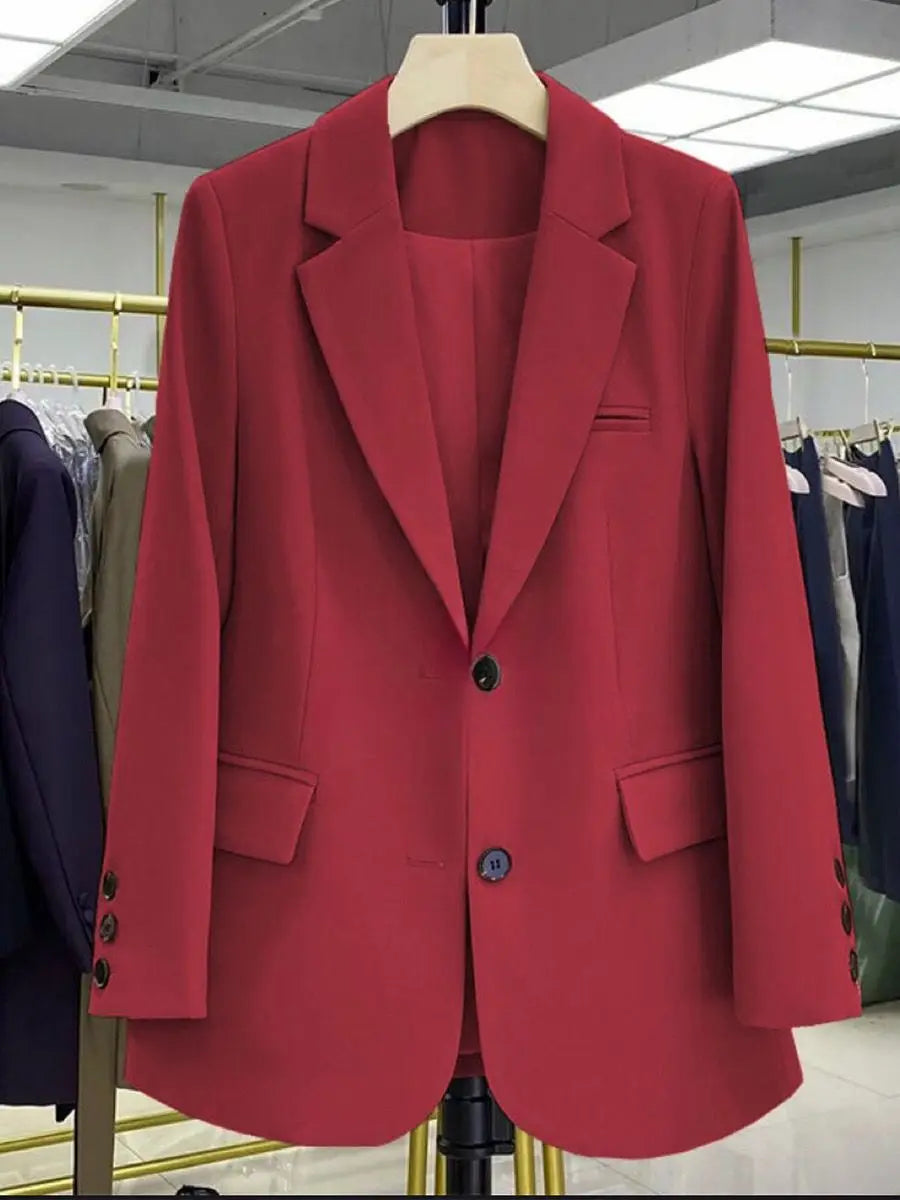 Blazer Feminino Casual Bordô 16