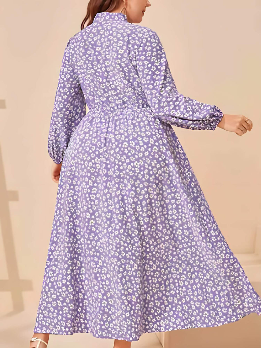 Vestido Mídi Plus Size Lilás 3