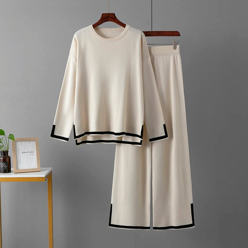 Conjunto Feminino de Malha Bege 7