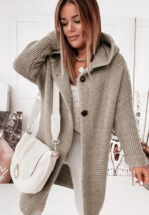 Cardigan Feminino de Lã Cáqui 4