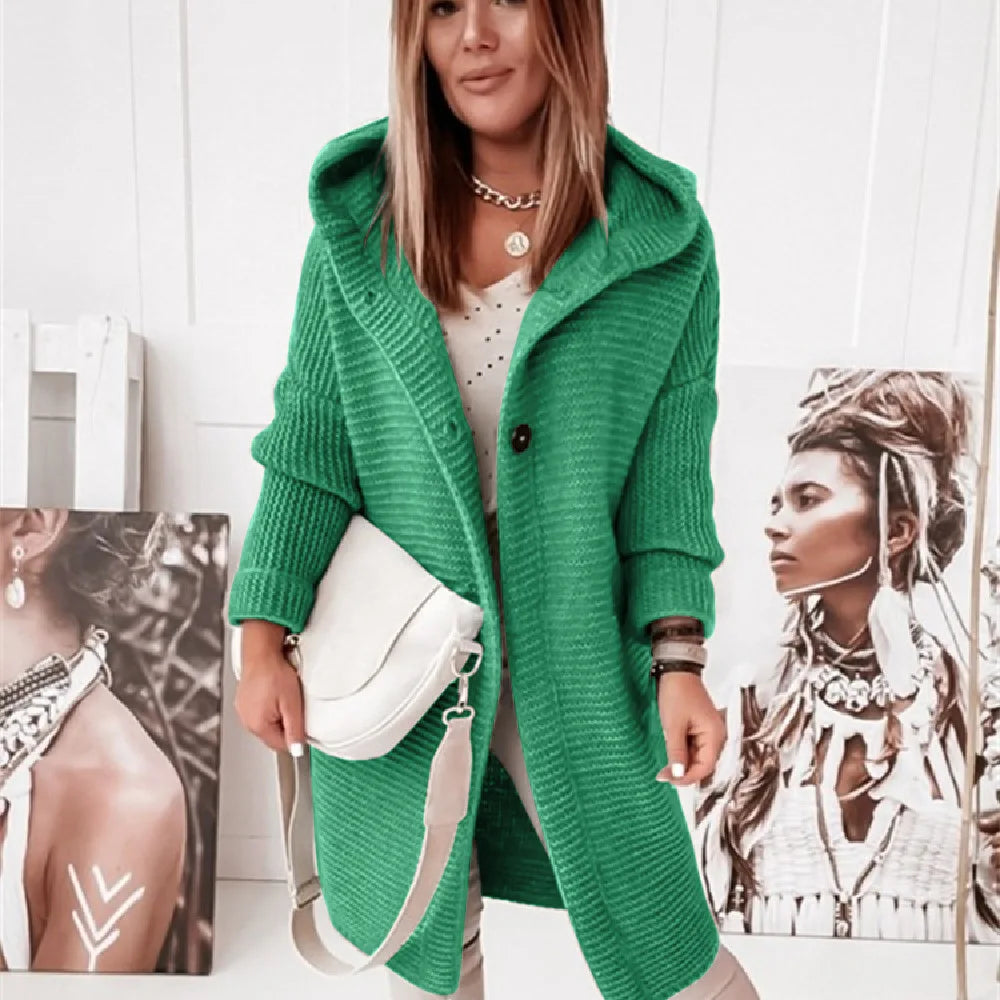 Cardigan Feminino de Lã Verde 10