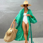Saída de Praia Kimono Verde Claro 07