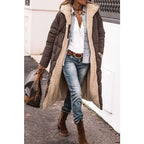 Jaqueta Feminina Longa Forrada Marrom 5