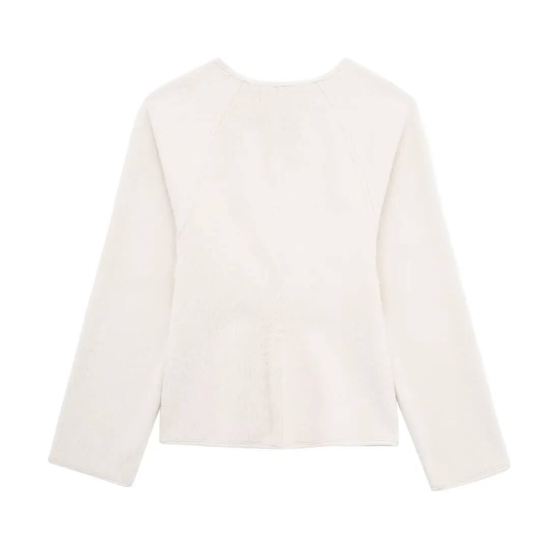 Casaco Feminino Casual Bege 6