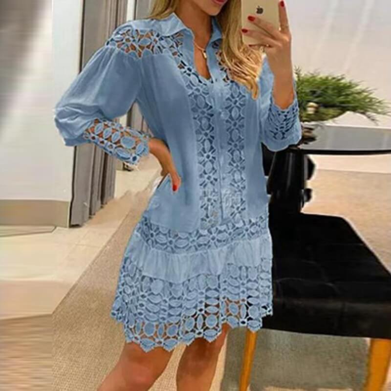 Vestido Curto Rendado