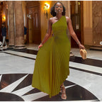 Vestido Longo Elegante Verde Oliva 10