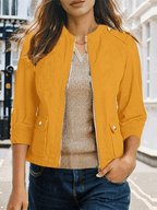 Jaqueta Feminina Casual Amarelo 3