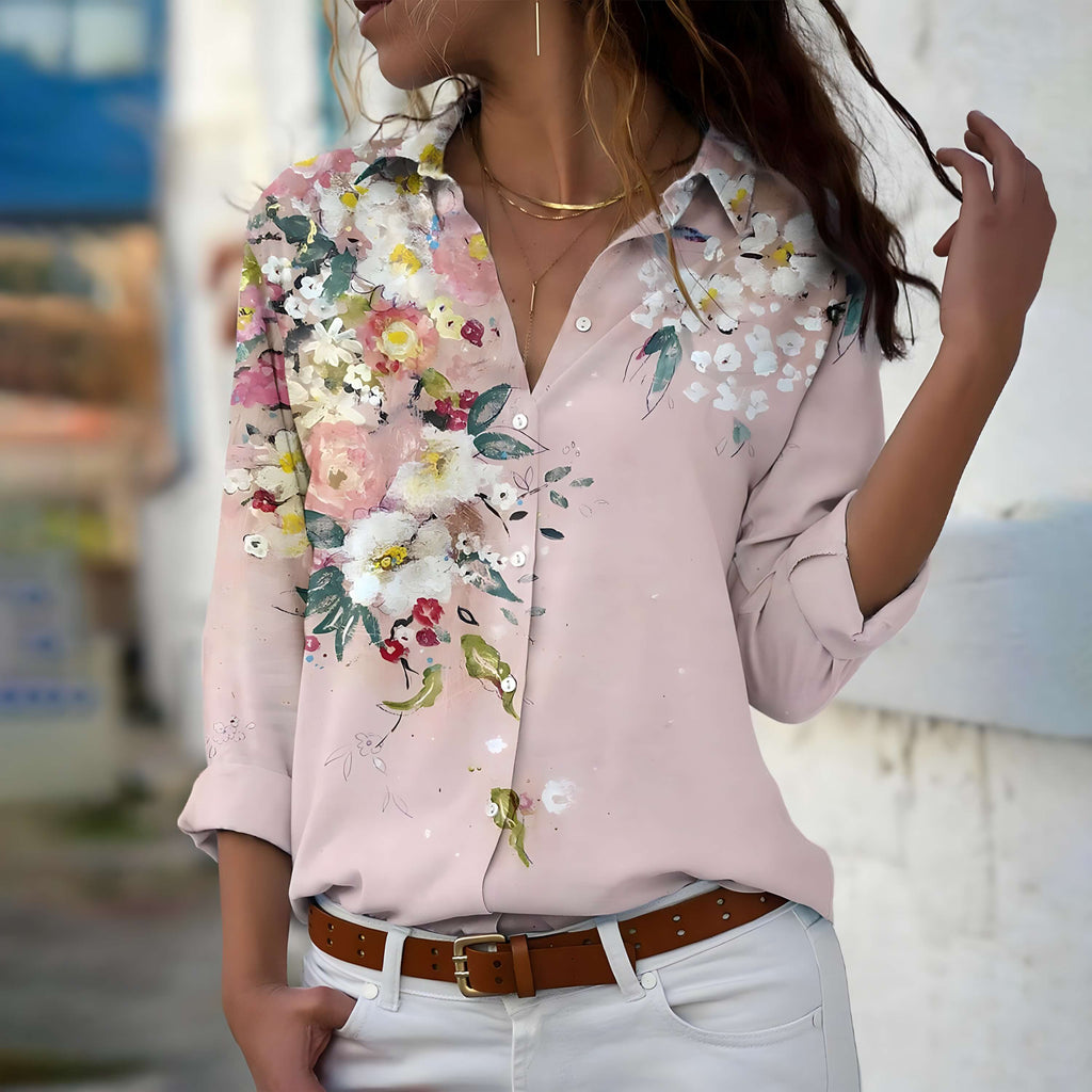 Camisa Casual de Casimira Rosa Claro 2