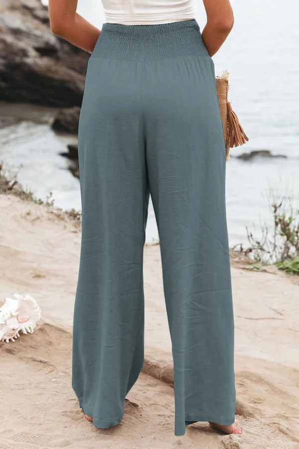 Calça Pantalona de Cintura Alta Amalia