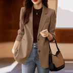 Blazer Feminino Casual Marrom 3