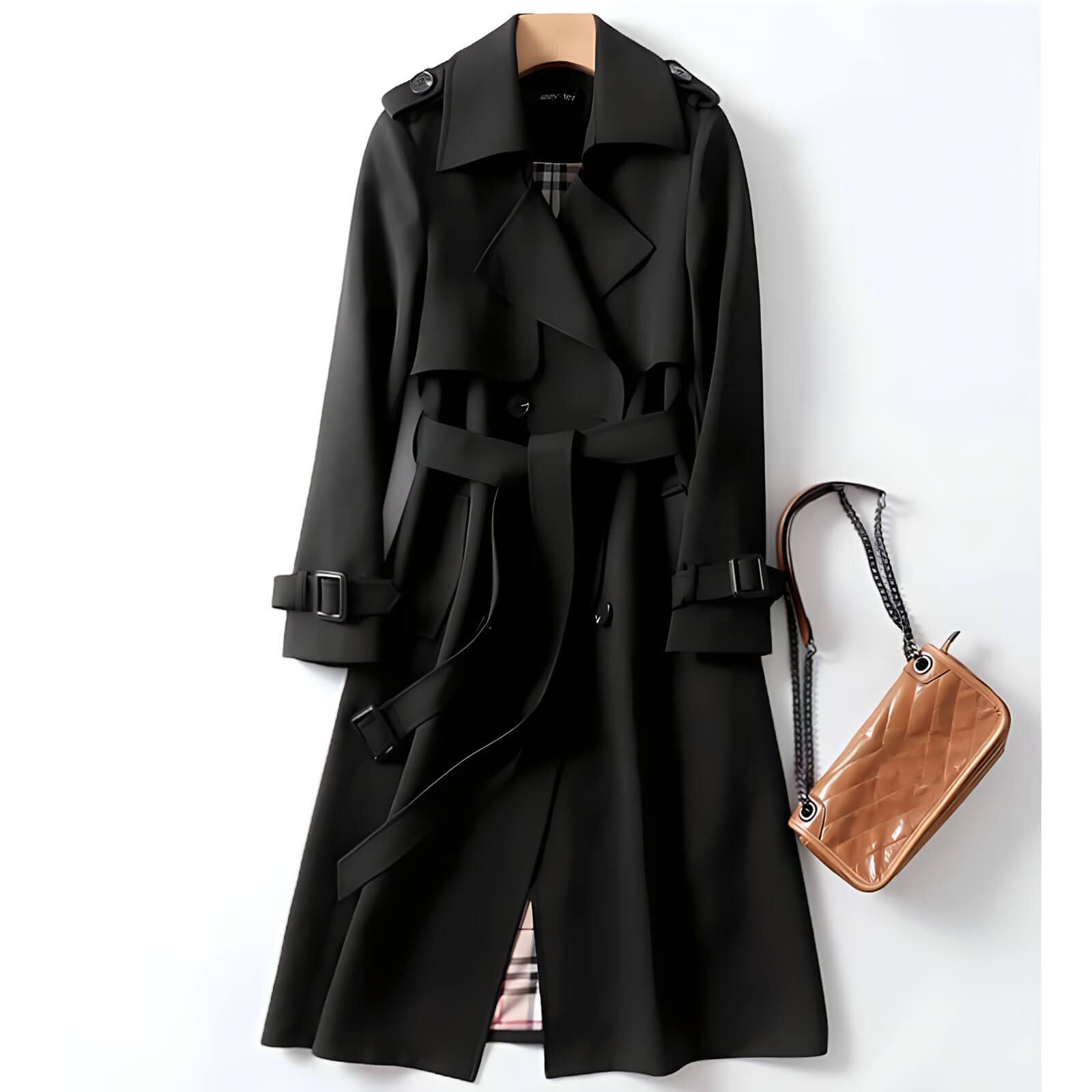 Casaco Feminino Trench Preto 3