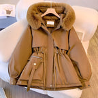 Jaqueta Feminina de Parka Marrom 5