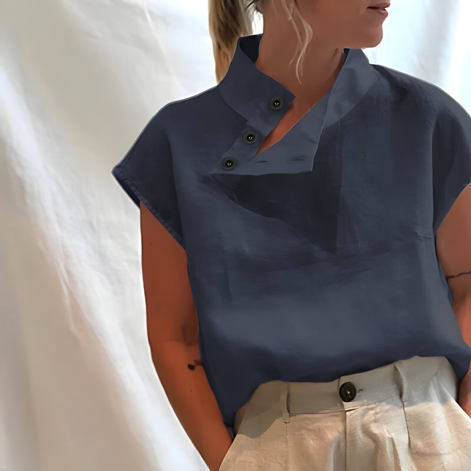 Blusa de Casimira Azul Marinho 3