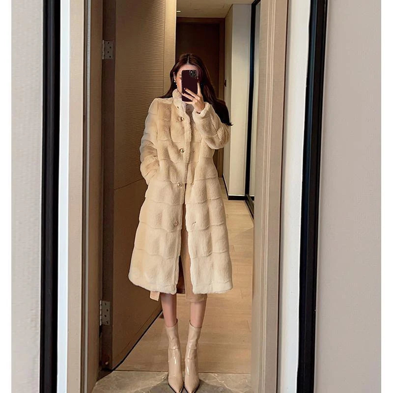 Casaco Feminino Longo Bege 03