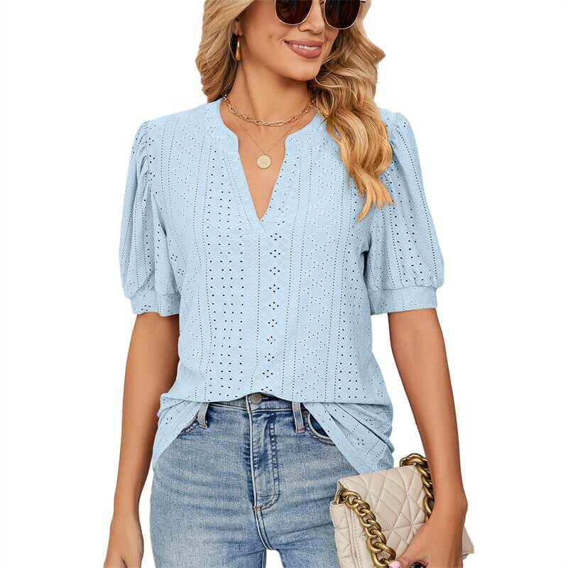 Blusa Casual Gladíolo Azul / P 49