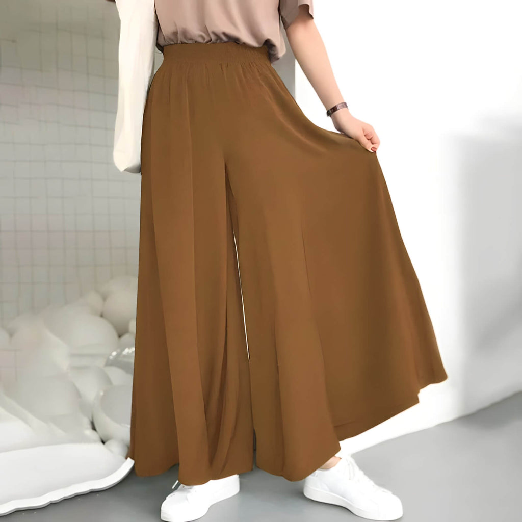 Calça Wide Leg Marrom 2